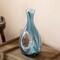 16-Inch Multitone Glass Table Vase in Blue Hue - Minimalist, Decorative Boho Vase with Rustic Farmhouse Style Perfect for Home Decor - Living Room, Bedroom Table, Kitchen Shelf, or Office Desk Decor